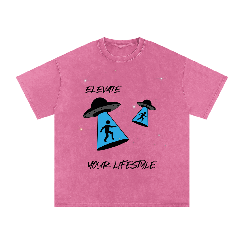 Snow Washed Oversized Cotton T-Shirt